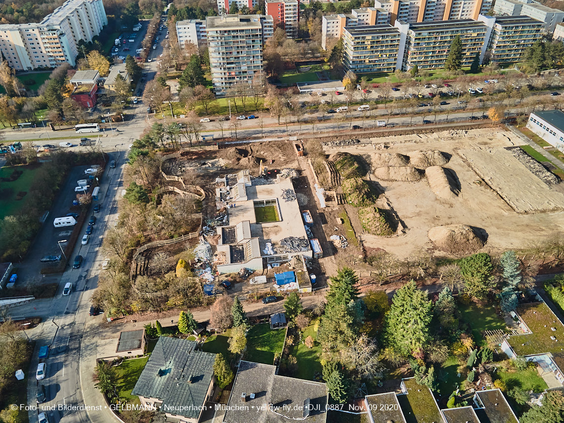 09.11.2020 - Baustelle der neuen Grundschule am Karl-Marx-Ring in Neuperlach